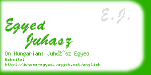 egyed juhasz business card